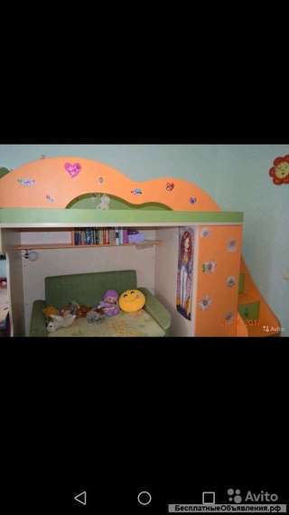 Двухъярусная мебель ( кровать, шкаф, лестница-комод)