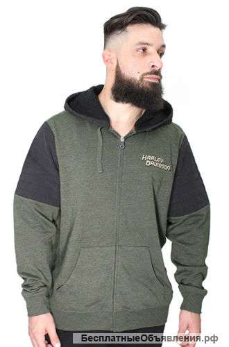 Толстовка Harley-Davidson Mens Full Zip Green
