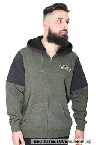 Толстовка Harley-Davidson Mens Full Zip Green