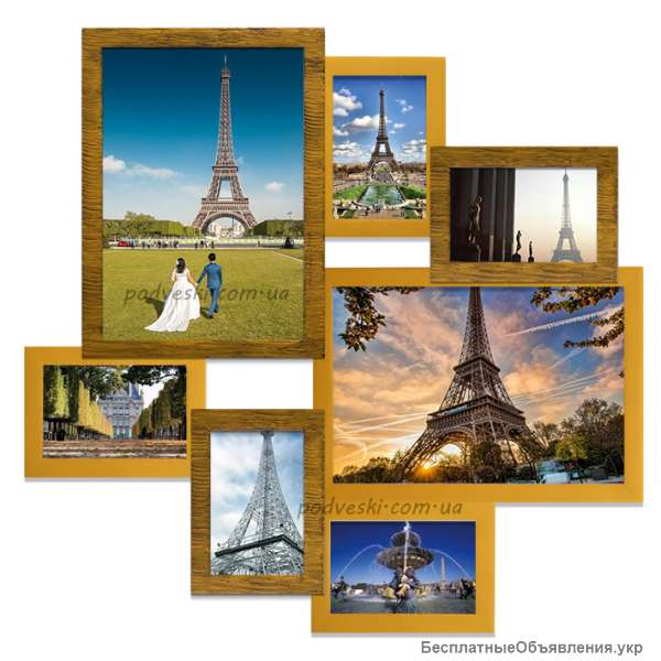 Мультирамки для дома, фотоколлажи, деревянные рамки купить Украина