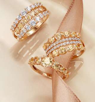 Золотые украшения с бриллиантом