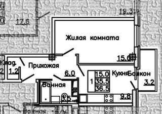 1-к квартира, 36.5 м², 9/14 эт. Аксай Мира 1