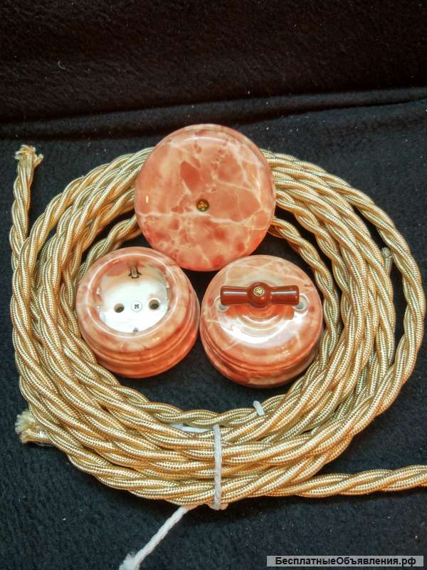 Витой ретро провод в текстильной оплетке