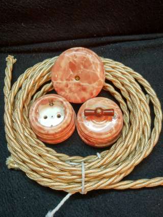 Витой ретро провод в текстильной оплетке