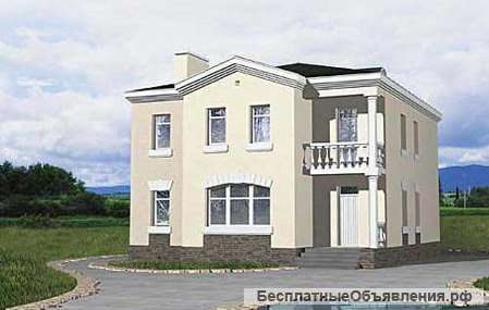 Проект дома из пенобетона 10х12 м с мансардой