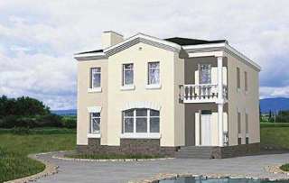 Проект дома из пенобетона 10х12 м с мансардой