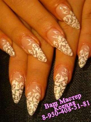 Комбинированный маникюр и наращивание ногтей