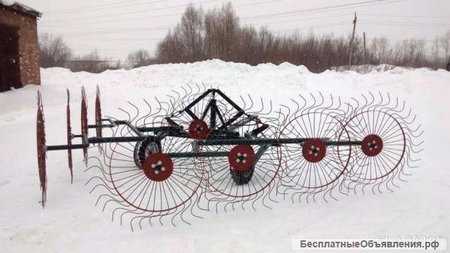 Грабли ворошилки валковые ГВВ - 6.1 (со средним колесом)