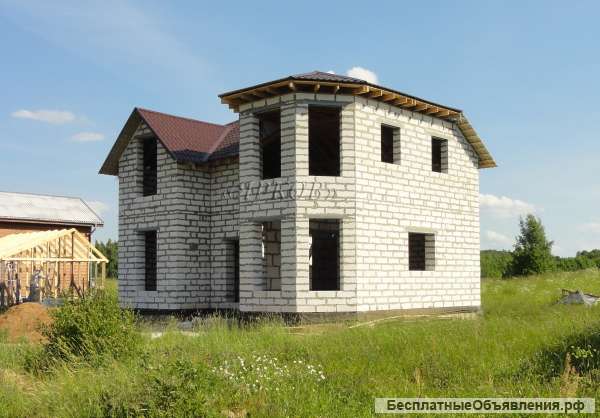 Новый капитальный дом из пеноблоков, рядом с озером Плещеево