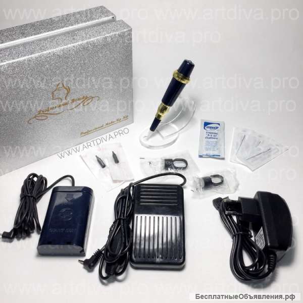 Машинка Giant Sun 9740N Гиантсан в комплекте с аккумулятором для перманентного татуажа