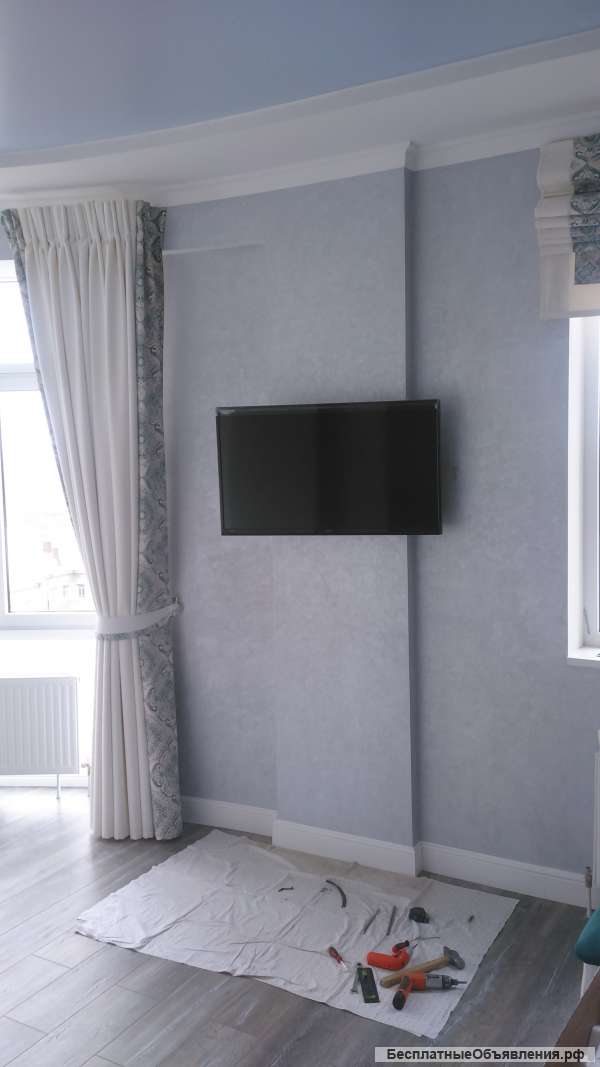 Правильная установка телевизора на стене