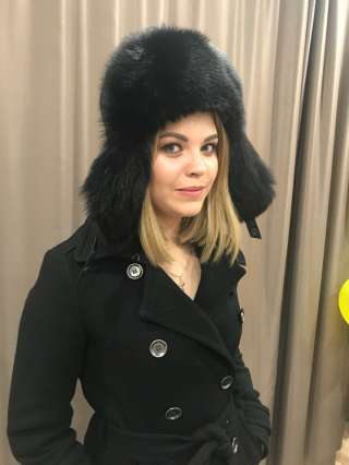 Мужская меховая шапка ушанка