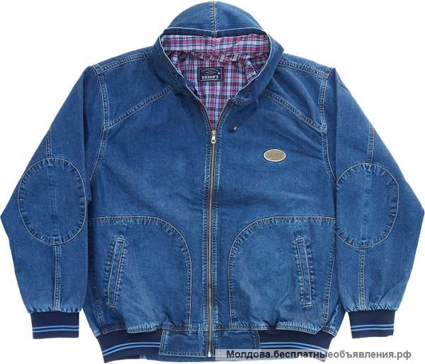 Мужская джинсовая куртка большого размера