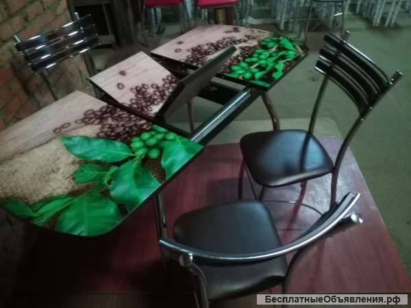 Стол раздвижной кухонный со стульями