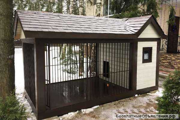 Вольер для собаки вариант изготовления Люкс