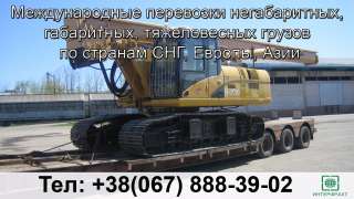 Перевозка самоходного гусеничного крана тралом