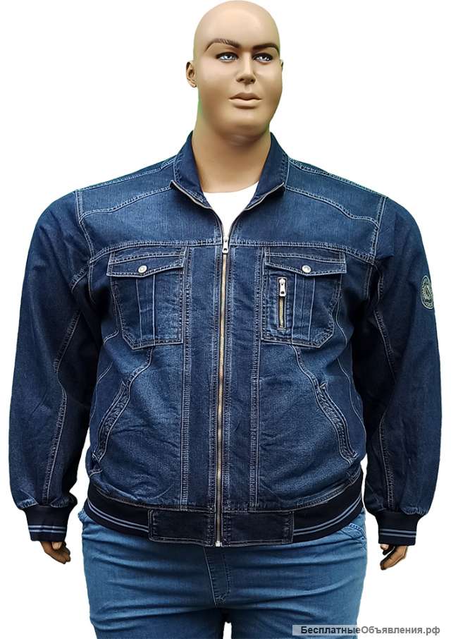 Джинсовая мужская куртка большого размера Dekons