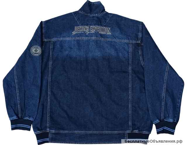 Джинсовая мужская куртка большого размера Dekons