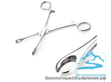 Зажим для пирсинга с прорезью и фиксатором