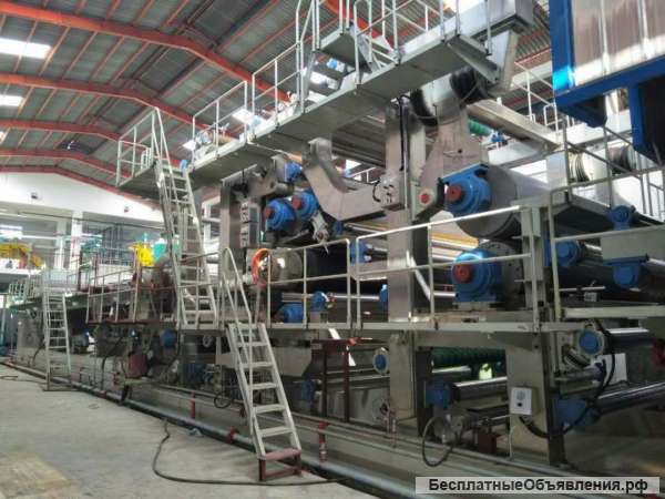 Линия производства бумаги 1400мм, из картонной макулатуры