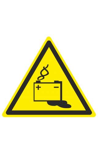 Знак «Осторожно. Аккумуляторные батареи» ( W 20 )