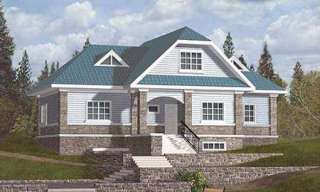 Двухэтажный дом из газобетона 10 на 16 м крестообразной формы