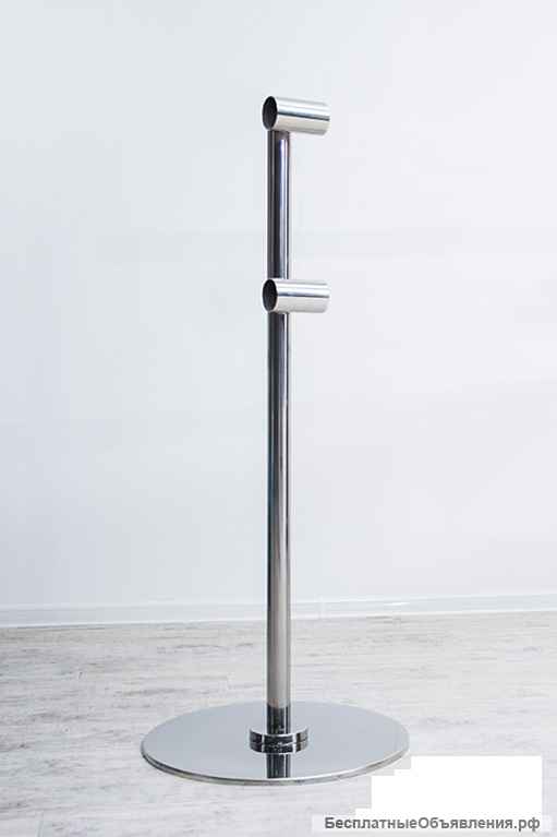 Мобильный балетный станок двухуровневый. опоры широкие