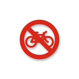 Знак «На велосипедах запрещено»