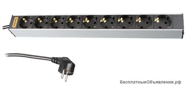 SHT19-9SH-2.5EU Блок розеток для 19″ шкафов