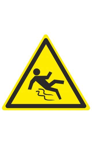 Знак «Осторожно. Скользко» ( W 28 )