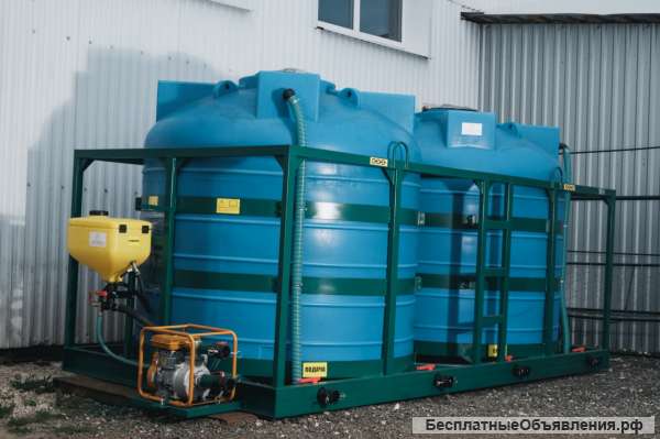 Растворный узел "Кассета" для СЗР и баковых смесей мобильный на 10м3