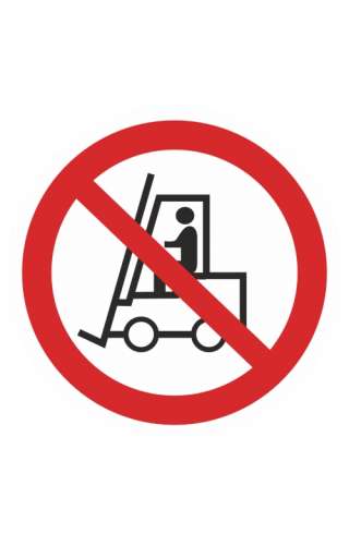 Знак «Запрещается движение средств напольного транспорта» ( P