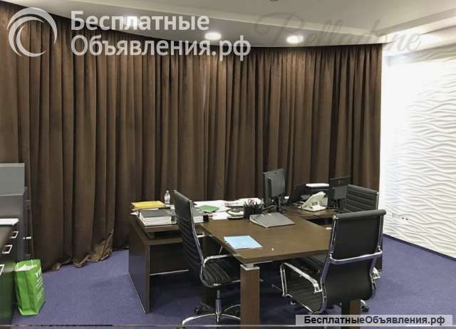 Акустические шторы для офиса-переговорной