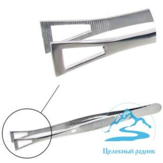 Окончатый зажим треугольный открытый большой