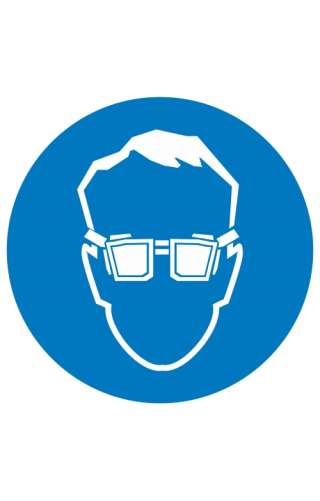 Знак «Работать в защитных очках» ( M 01 )