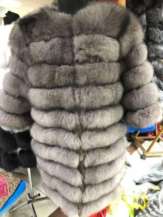 Шубки из меха песца соболиные 90 см
