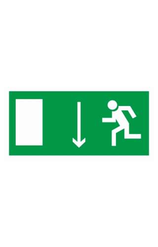 Знак «Указатель двери эвакуационного выхода (левосторонний)»