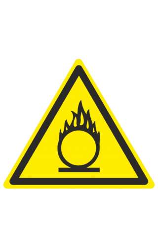 Знак «Пожароопасно. Окислитель» ( W 11 )