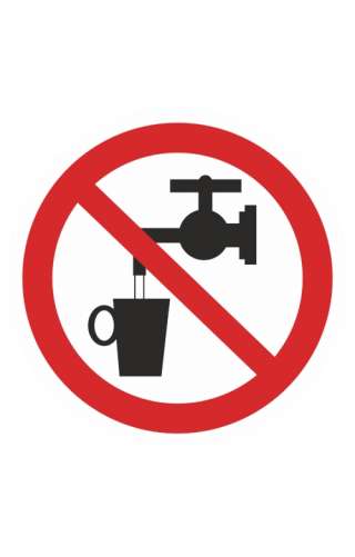 Знак «Запрещается использовать в качестве питьевой воды» ( P