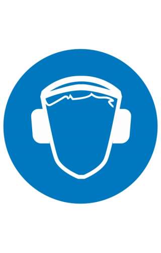 Знак «Работать в защитных наушниках» ( M 03 )