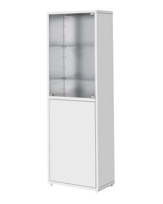 Шкаф металлический двухстворчатый однодверный ШМ-01(стек/метал)