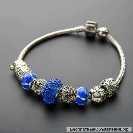Браслет Пандора Sapphirine Charm Silver R434