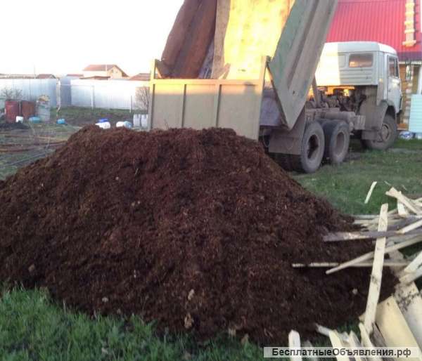 Перегной, навоз конский, коровий