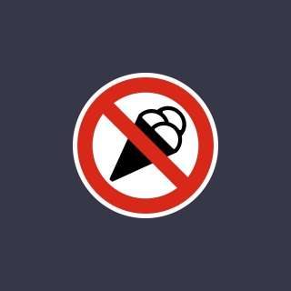 Запрещен вход с мороженым