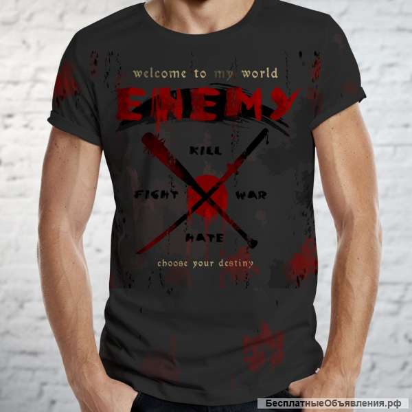 Модная мужская футболка MIOBI Enemy