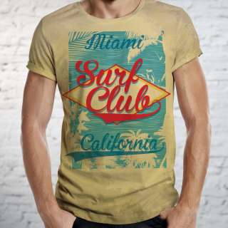 Модная мужская футболка MIOBI Surf Club Miami