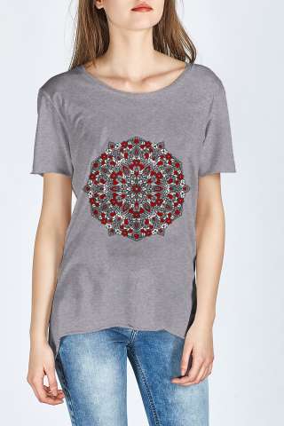 Футболка Miobi GrayRed long
