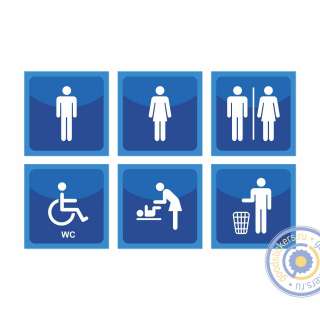 Комплект знаков для туалетных комнат