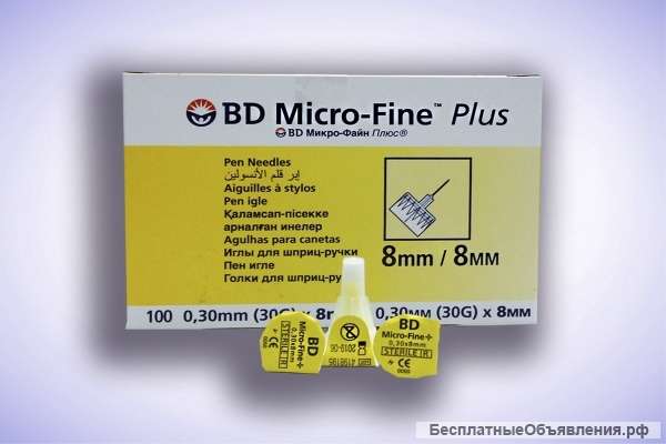 Иглы "Микро Файн" 8 мм 100