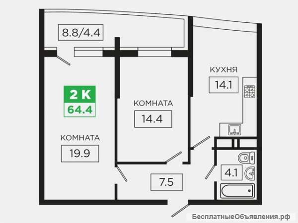 2 кв 40 Лет Победы дом сдан